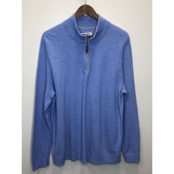 Tommy Bahama Other - 8-1 Tommy Bahama Relax Zipped Sweater Size XL Blue